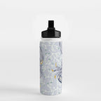 Lobster and crab coastal nostalgia grey Water Bottle Gallery Image 2