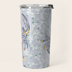 Lobster and crab coastal nostalgia grey Travel Mug Gallery Image 2
