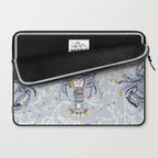 Lobster and crab coastal nostalgia grey Laptop Sleeve Gallery Image 2