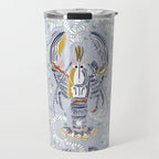 Lobster and crab coastal nostalgia grey Travel Mug Gallery Image 1