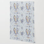Lobster and crab coastal nostalgia grey Wallpaper Gallery Image 2