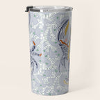 Lobster and crab coastal nostalgia grey Travel Mug Gallery Image 3
