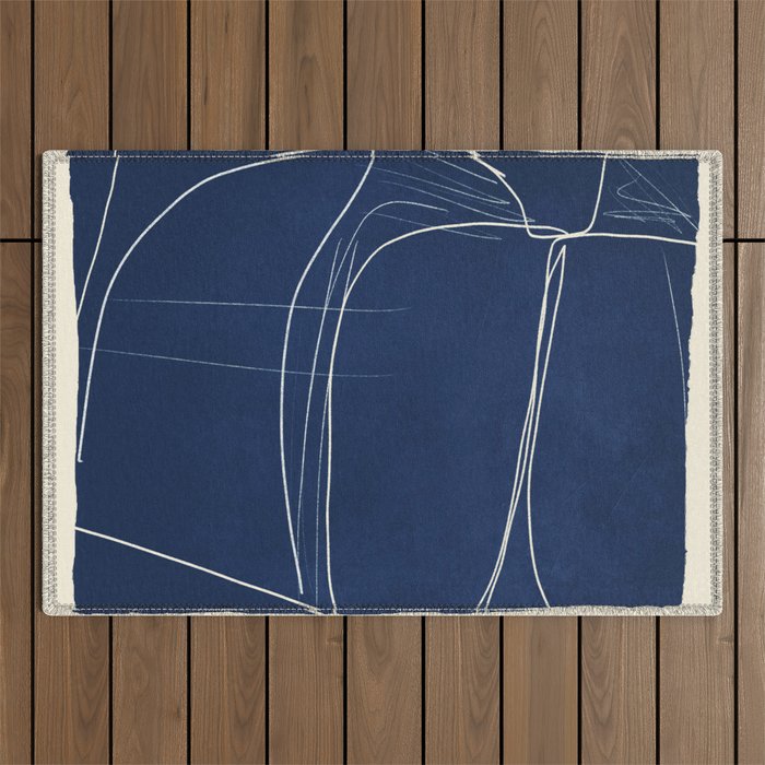 Minimal Abstract Line Art 15 Outdoor Rug Gallery Image 1