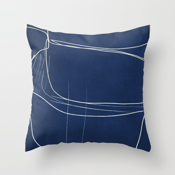 Minimal Abstract Line Art 15 Throw Pillow Gallery Image 6