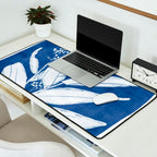 minimal plant 24/Blue Desk Mat Gallery Image 2