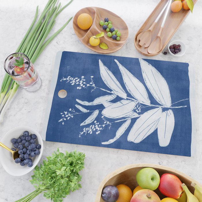 minimal plant 24/Blue Cutting Board Gallery Image 2