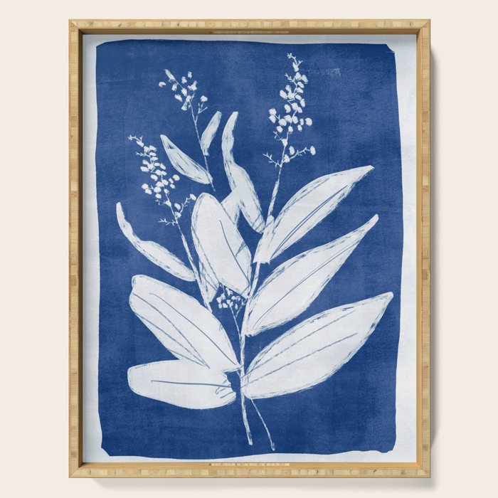 minimal plant 24/Blue Serving Tray Gallery Image 1