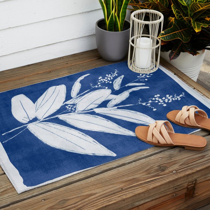 minimal plant 24/Blue Outdoor Rug Gallery Image 2