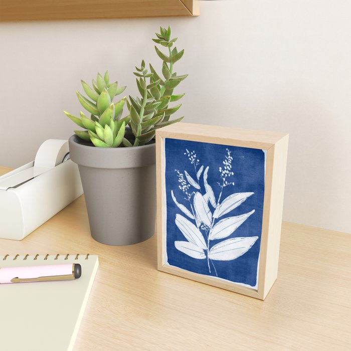 minimal plant 24/Blue Mini Art Print Gallery Image 2