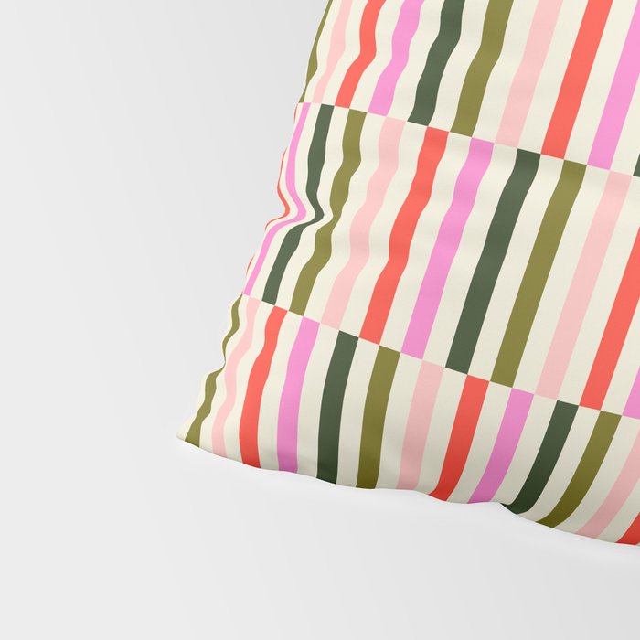 Holly Jolly Stripes Pillow Sham Gallery Image 4