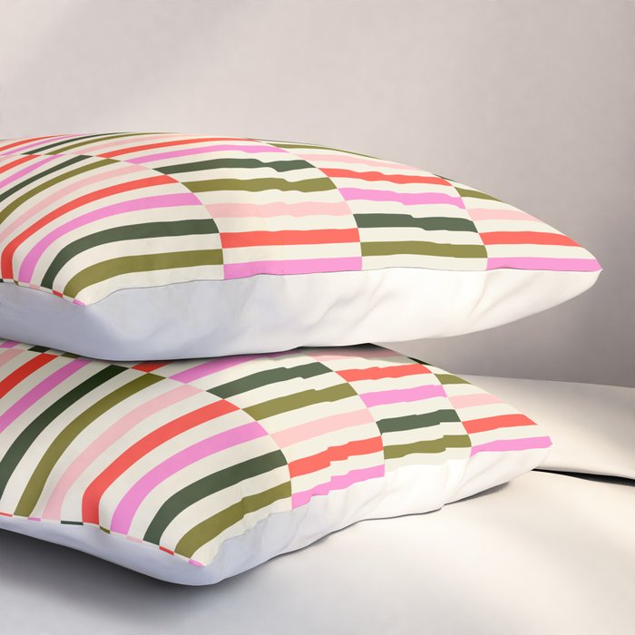 Holly Jolly Stripes Pillow Sham Gallery Image 3