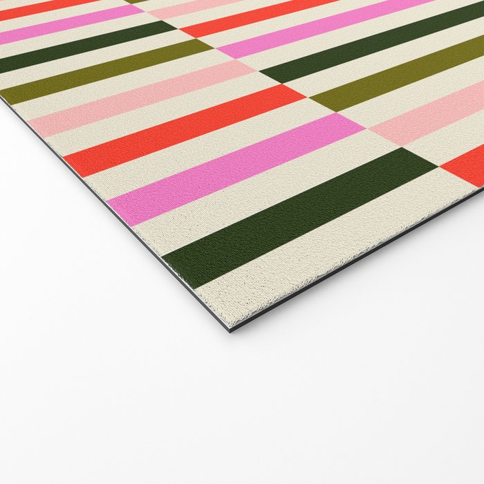 Holly Jolly Stripes Welcome Mat Gallery Image 2