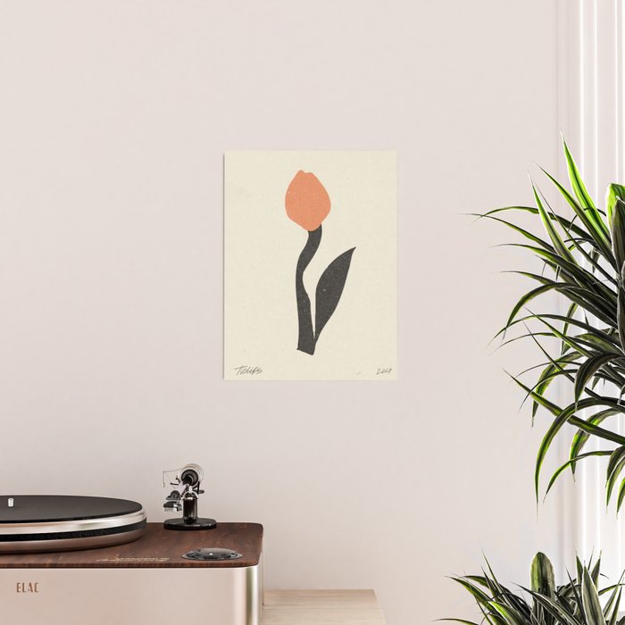 Tulips. Modern flowers art 01 Poster Gallery Image 2