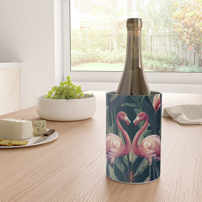 Tropical Flamingos Wine Chiller Gallery Image 4