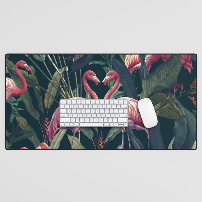 Tropical Flamingos Desk Mat Gallery Image 1