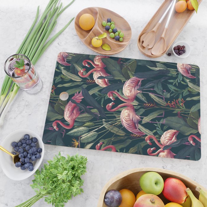 Tropical Flamingos Cutting Board Gallery Image 2