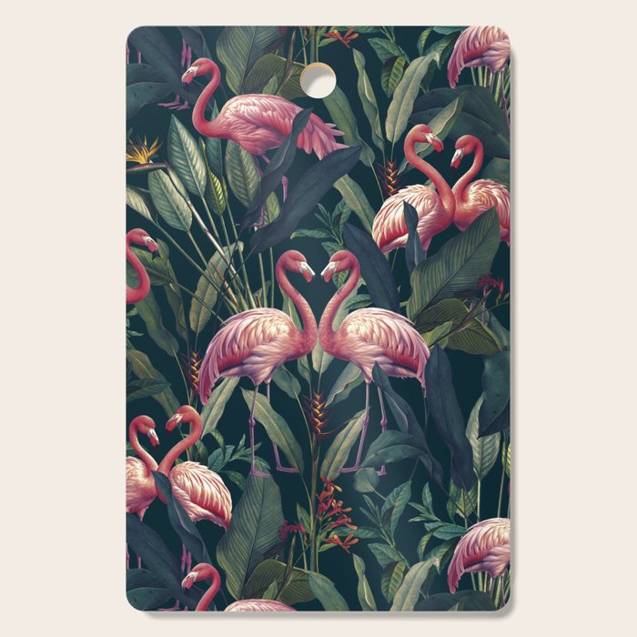 Tropical Flamingos Cutting Board Gallery Image 1