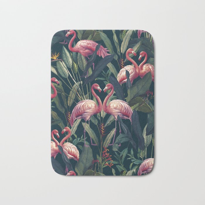 Tropical Flamingos Bath Mat Gallery Image 1