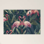 Tropical Flamingos Welcome Mat Gallery Image 1