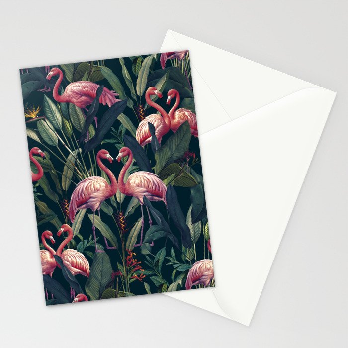 Tropical Flamingos Stationery Card Gallery Image 2