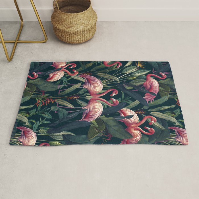 Tropical Flamingos Rug Gallery Image 1