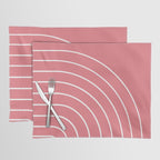 Minimal Arch XXIX Coral Pink Modern Geometric Lines Placemat Gallery Image 1