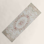 Antique French Aubusson Rose Sage Floral Yoga Mat Gallery Image 1