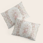 Antique French Aubusson Rose Sage Floral Pillow Sham Gallery Image 3
