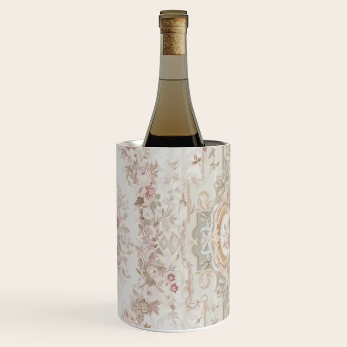 Antique French Aubusson Rose Sage Floral Wine Chiller Gallery Image 3
