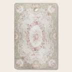 Antique French Aubusson Rose Sage Floral Cutting Board Gallery Image 1