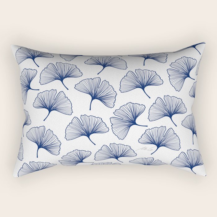 Ginkgo Leafs Pattern_42 Rectangular Pillow Gallery Image 1
