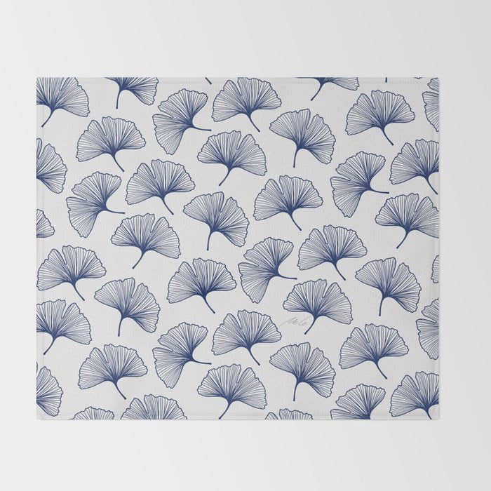 Ginkgo Leafs Pattern_42 Throw Blanket Gallery Image 2