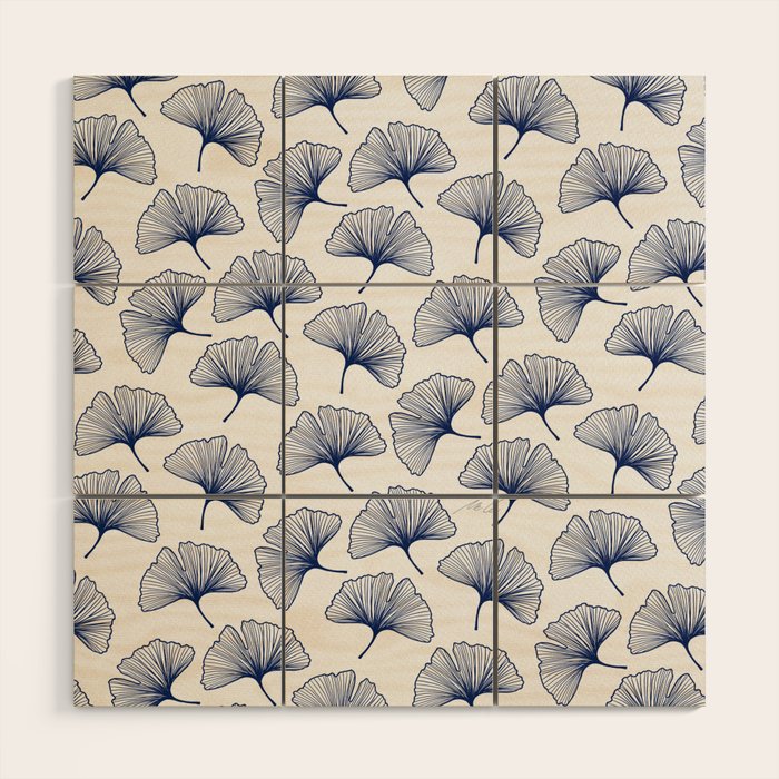 Ginkgo Leafs Pattern_42 Wood Wall Art Gallery Image 1