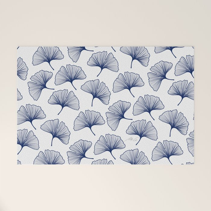 Ginkgo Leafs Pattern_42 Welcome Mat Gallery Image 1