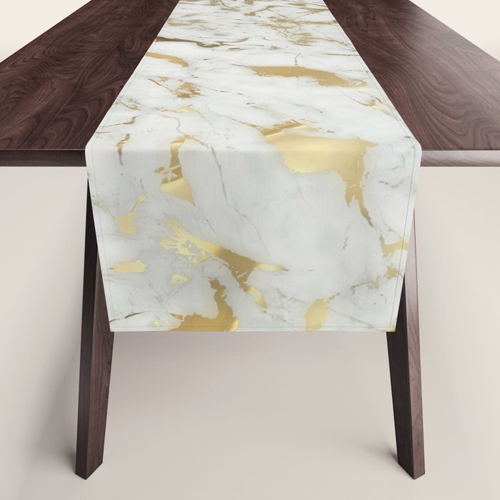 Gold marble Table Runner Gallery Image 1