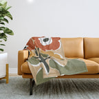 big blooming matisse flower  Throw Blanket Gallery Image 1