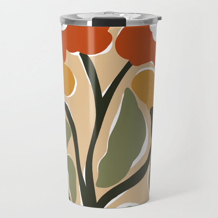 big blooming matisse flower  Travel Mug Gallery Image 1