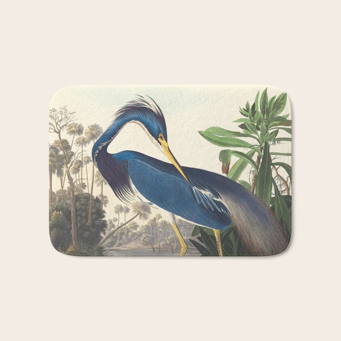 Louisiana Heron, Robert Havell after John James Audubon Bath Mat Gallery Image 1