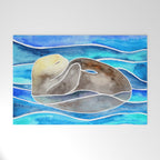 Sea Otter - Curled Welcome Mat Gallery Image 1