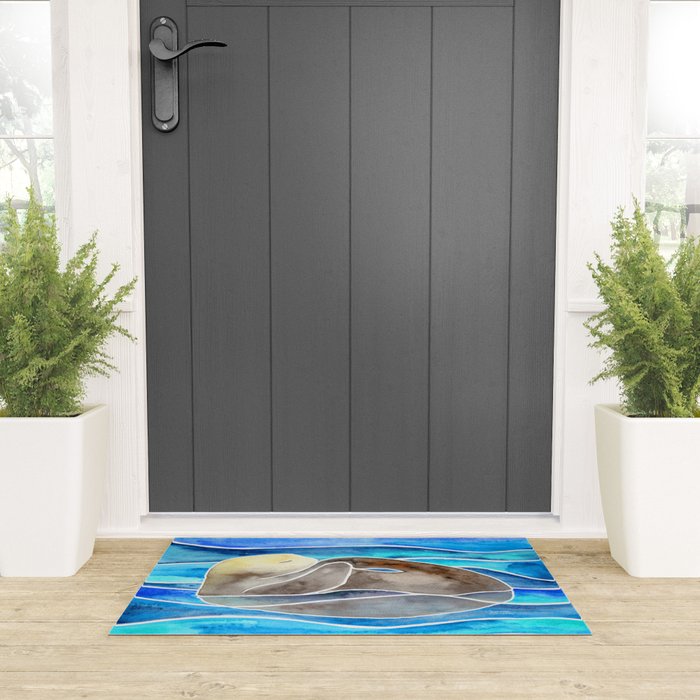 Sea Otter - Curled Welcome Mat Gallery Image 3