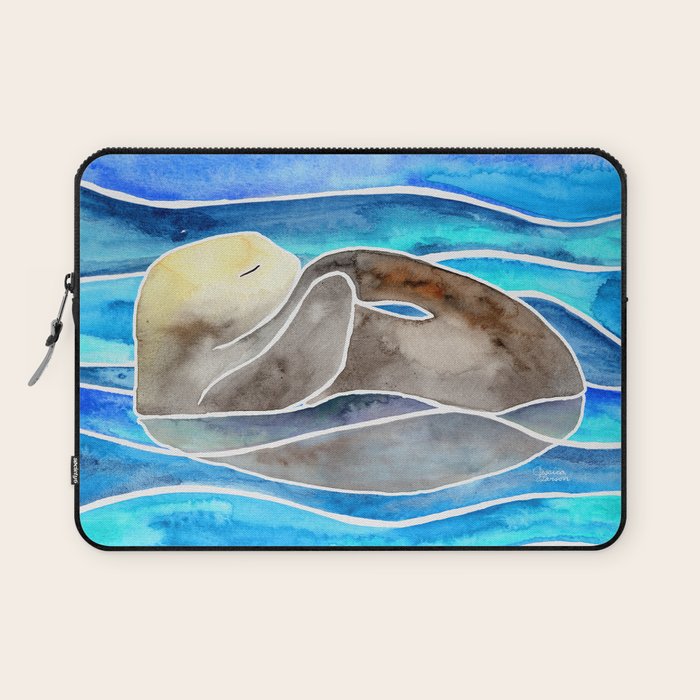 Sea Otter - Curled Laptop Sleeve Gallery Image 1