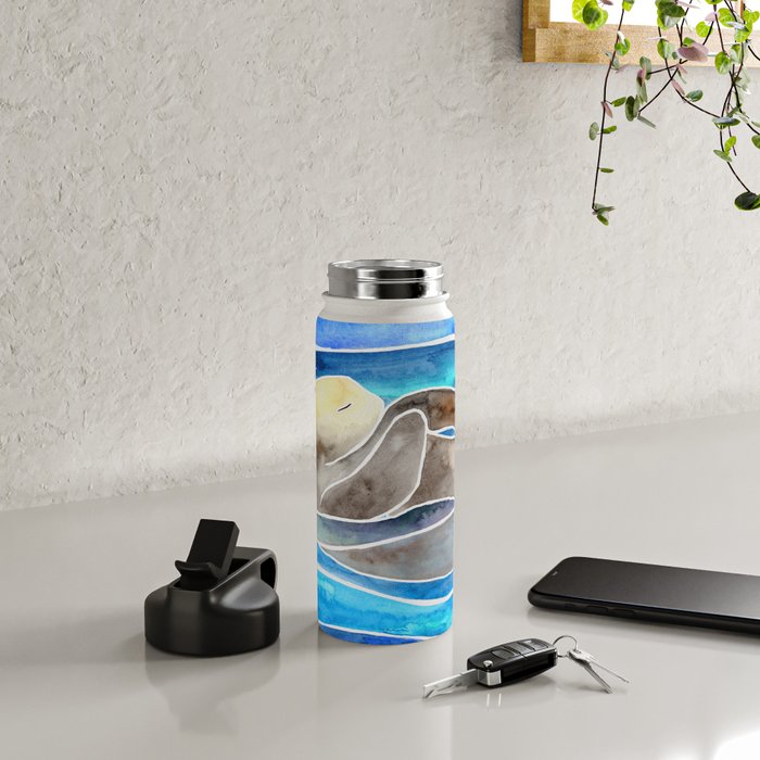 Sea Otter - Curled Water Bottle Gallery Image 4