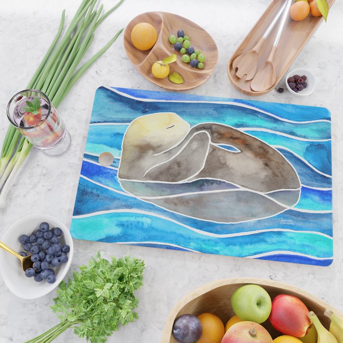 Sea Otter - Curled Cutting Board Gallery Image 2