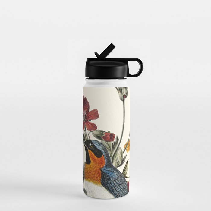 Little Bird and Flowers Water Bottle Gallery Image 1