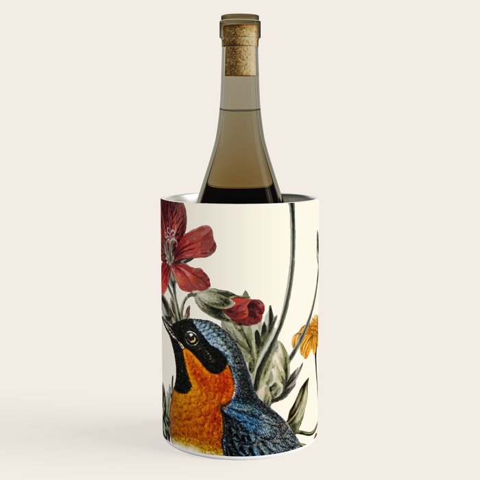 Little Bird and Flowers Wine Chiller Gallery Image 1