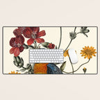 Little Bird and Flowers Desk Mat Gallery Image 1