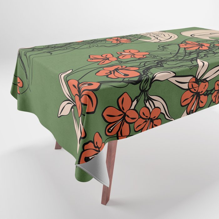 Floral Jellyfishes 2 Tablecloth Gallery Image 1