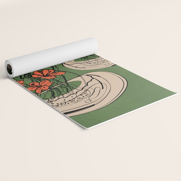 Floral Jellyfishes 2 Yoga Mat Gallery Image 2