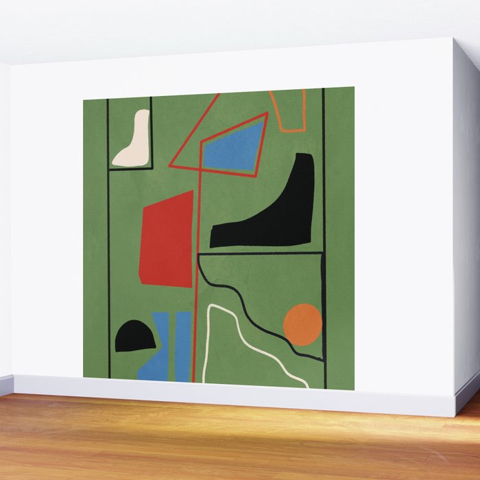Modern Abstract Minimal Shapes 42 Wall Mural Gallery Image 2