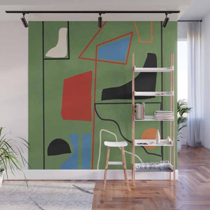 Modern Abstract Minimal Shapes 42 Wall Mural Gallery Image 1